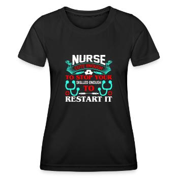 Krankenschwester - Frauen Funktions-T-Shirt - Schwarz - Vorne - AI Model Female 172 light (172cm)