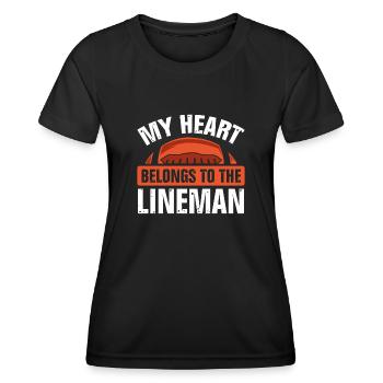 My heart to the Lineman - Women's Functional T-Shirt - black - Front - AI Model Female 172 light (172cm)