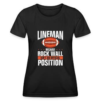 Position de la paroi rocheuse de Lineman - T-shirt sport Femme - noir - Devant - AI Model Female 172 light (172cm)