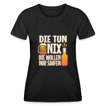 They don't do anything they just want to drink - Women's Functional T-Shirt - black - Front - AI Model Female 172 light (172cm)