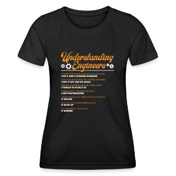 Engineers Understanding, Engineering - Women's Functional T-Shirt - black - Front - AI Model Female 172 light (172cm)
