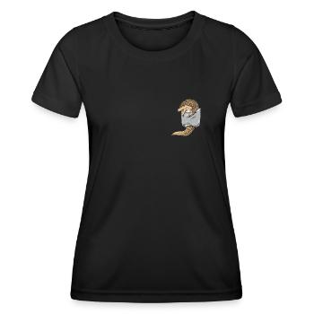 Schuppentier Pangolin Schuppen bedrohtes Tier - Frauen Funktions-T-Shirt - Schwarz - Vorne - AI Model Female 172 light (172cm)