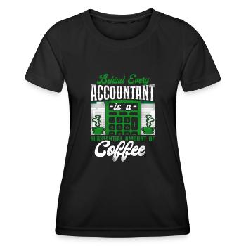 Accountant Bookkeeper Accounting - Women's Functional T-Shirt - black - Front - AI Model Female 172 light (172cm)