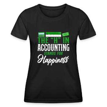 Accountant Bookkeeper Accounting - Women's Functional T-Shirt - black - Front - AI Model Female 172 light (172cm)