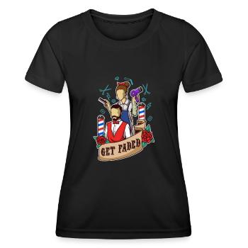 Obtenez Faded Baber - T-shirt sport Femme - noir - Devant - AI Model Female 172 light (172cm)