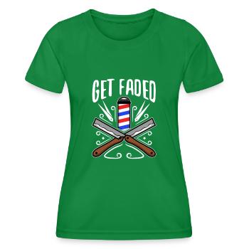 Get Faded Barber - Women's Functional T-Shirt - kelly green - Front - AI Model Female 172 dark (172cm)