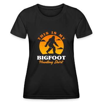 Chemise Bigfoot Hunter - T-shirt sport Femme - noir - Devant - AI Model Female 172 light (172cm)
