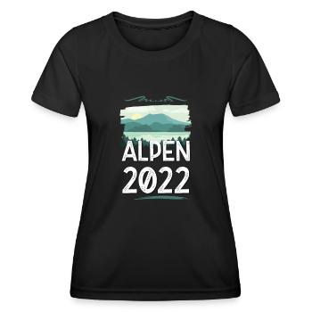 Alpes 2022 - T-shirt sport Femme - noir - Devant - AI Model Female 172 light (172cm)