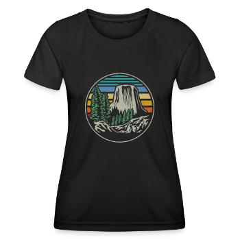 Devils Tower National Monument - Women's Functional T-Shirt - black - Front - AI Model Female 172 light (172cm)