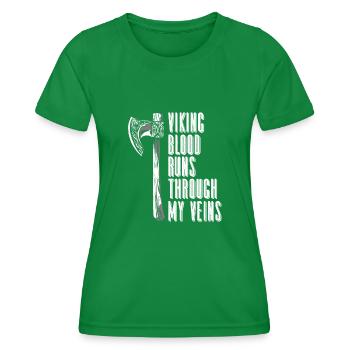 Norse Mythology Odin Viking Nordic God - Women's Functional T-Shirt - kelly green - Front - AI Model Female 172 dark (172cm)