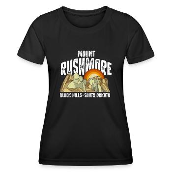 Mount Rushmore, Black Hills Dakota du Sud - T-shirt sport Femme - noir - Devant - AI Model Female 172 light (172cm)