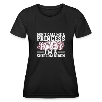 Shieldmaid Mythologie nordique Viking Nordique - T-shirt sport Femme - noir - Devant - AI Model Female 172 light (172cm)