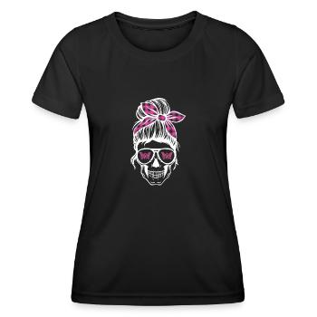 Papillons du cancer du sein - T-shirt sport Femme - noir - Devant - AI Model Female 172 light (172cm)