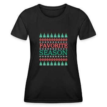 Modèle norvégien de saison le plus populaire - T-shirt sport Femme - noir - Devant - AI Model Female 172 light (172cm)