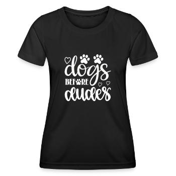 Hunde vor Kerlen - Frauen Funktions-T-Shirt - Schwarz - Vorne - AI Model Female 172 light (172cm)