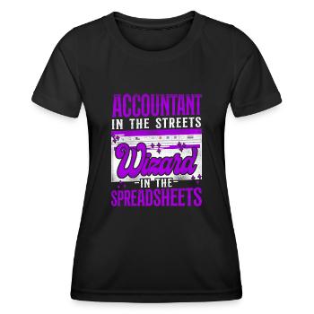 Accountant Bookkeeper Accounting - Women's Functional T-Shirt - black - Front - AI Model Female 172 light (172cm)