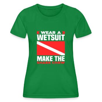 Drôle de cadeau de plongeur - T-shirt sport Femme - vert - Devant - AI Model Female 172 dark (172cm)