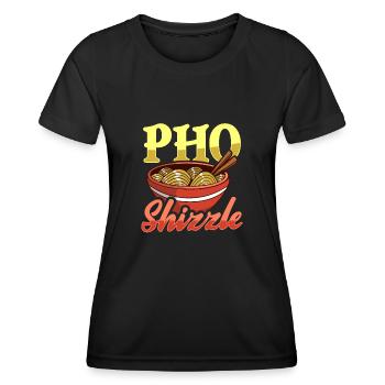 Pho Shizzle asiatische Pho-Nudelsuppe - Frauen Funktions-T-Shirt - Schwarz - Vorne - AI Model Female 172 light (172cm)