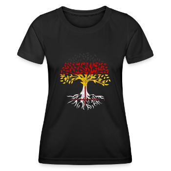 Sardaigne Drapeau sarde Sardaigne Sardaigne - T-shirt sport Femme - noir - Devant - AI Model Female 172 light (172cm)