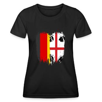 Sardaigne Drapeau sarde Sardaigne Sardaigne - T-shirt sport Femme - noir - Devant - AI Model Female 172 light (172cm)