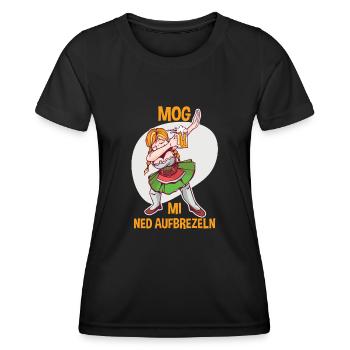 Trachten München Dirndl - Frauen Funktions-T-Shirt - Schwarz - Vorne - AI Model Female 172 light (172cm)