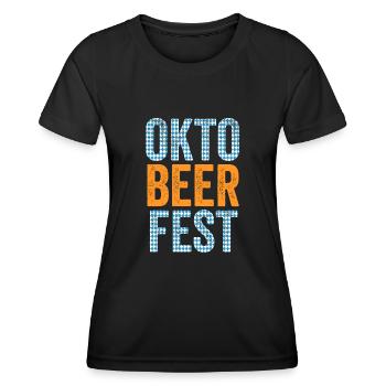 Dirndl Trachten München - Frauen Funktions-T-Shirt - Schwarz - Vorne - AI Model Female 172 light (172cm)