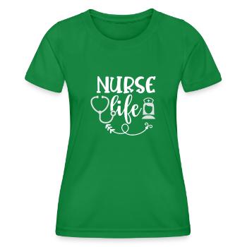 SCHWESTER LEBEN - Frauen Funktions-T-Shirt - Kelly Green - Vorne - AI Model Female 172 dark (172cm)