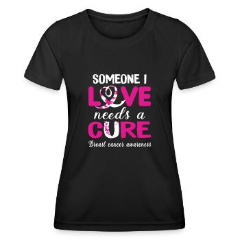 Amour et guérison - T-shirt sport Femme - noir - Devant - AI Model Female 172 light (172cm)