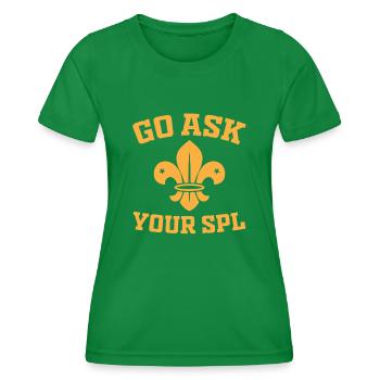 Scout Troop - Allez demander à votre SPL - Randonnée Scoutisme - T-shirt sport Femme - vert - Devant - AI Model Female 172 dark (172cm)