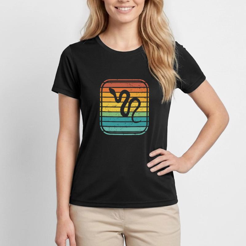 Snake Retro Reptile Python Idée cadeau T-shirt sport Femme