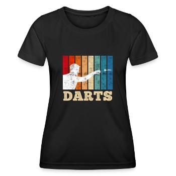 Joueurs de fléchettes fléchettes fléchettes fléchettes - T-shirt sport Femme - noir - Devant - AI Model Female 172 light (172cm)