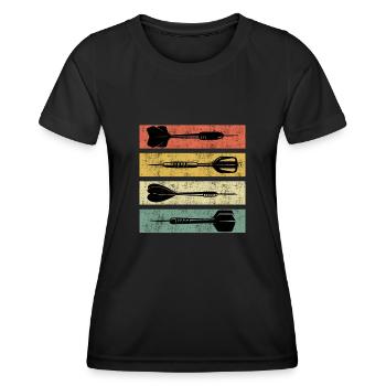 Fléchettes Flèches Dart Accessoires Fléchettes Fléchettes - T-shirt sport Femme - noir - Devant - AI Model Female 172 light (172cm)