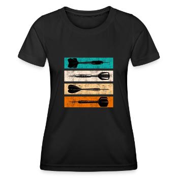 Fléchettes Flèches Dart Accessoires Fléchettes Fléchettes - T-shirt sport Femme - noir - Devant - AI Model Female 172 light (172cm)