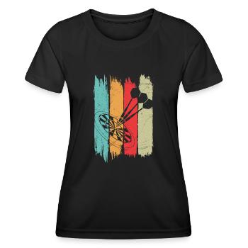 Fléchettes Fléchettes Fléchettes Fléchettes Fléchettes - T-shirt sport Femme - noir - Devant - AI Model Female 172 light (172cm)