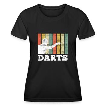 Joueurs de fléchettes fléchettes fléchettes fléchettes - T-shirt sport Femme - noir - Devant - AI Model Female 172 light (172cm)