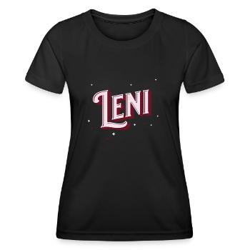 Leni Namen personalisiert - Frauen Funktions-T-Shirt - Schwarz - Vorne - AI Model Female 172 light (172cm)