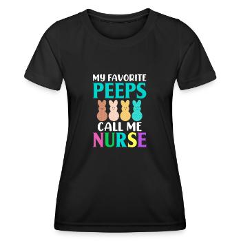 Lieblingskollegen nennen mich Krankenschwester - Frauen Funktions-T-Shirt - Schwarz - Vorne - AI Model Female 172 light (172cm)