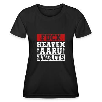 Fuck Heaven Aaru vous attend - Mythologie égyptienne - T-shirt sport Femme - noir - Devant - AI Model Female 172 light (172cm)