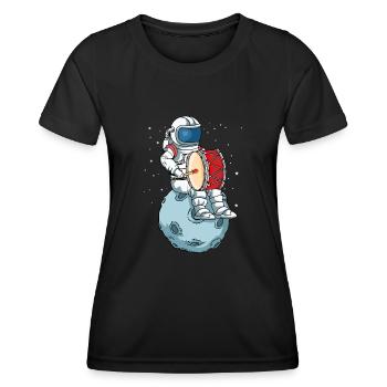 Große Trommel Big Band Orchester Bassdrum Trommel - Frauen Funktions-T-Shirt - Schwarz - Vorne - AI Model Female 172 light (172cm)