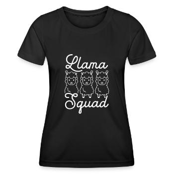 Lama troop - Women's Functional T-Shirt - black - Front - AI Model Female 172 light (172cm)