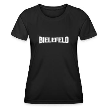 Bielefeld - Frauen Funktions-T-Shirt - Schwarz - Vorne - AI Model Female 172 light (172cm)
