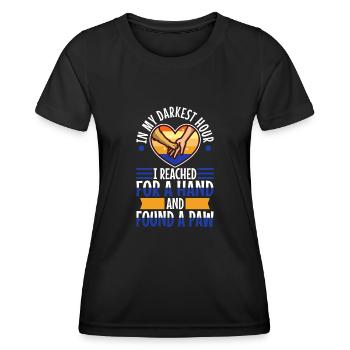 In my darkest hour i reached for a hand and found - Frauen Funktions-T-Shirt - Schwarz - Vorne - AI Model Female 172 light (172cm)