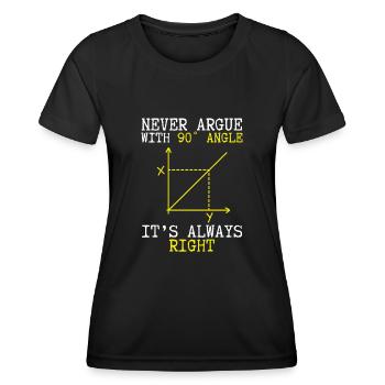 The angle is always right - Women's Functional T-Shirt - black - Front - AI Model Female 172 light (172cm)