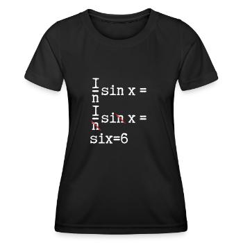 The Result of Sin is 6 - Women's Functional T-Shirt - black - Front - AI Model Female 172 light (172cm)