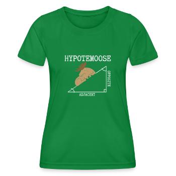 Angle d’orignal hypoténuse - T-shirt sport Femme - vert - Devant - AI Model Female 172 dark (172cm)