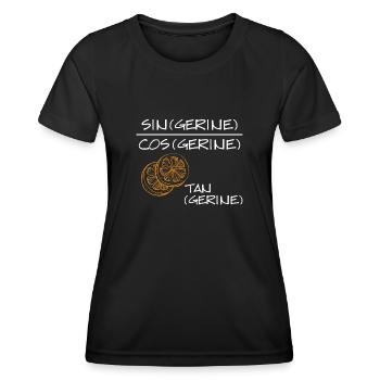 Sin And Cos Mandarin - Women's Functional T-Shirt - black - Front - AI Model Female 172 light (172cm)