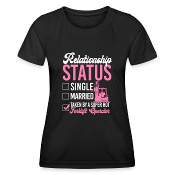 Certified Forklift Truck Operator - Frauen Funktions-T-Shirt - Schwarz - Vorne - AI Model Female 172 light (172cm)