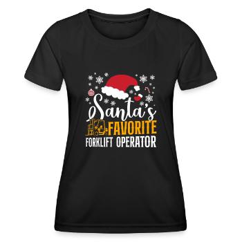 Certified Forklift Truck Operator - Frauen Funktions-T-Shirt - Schwarz - Vorne - AI Model Female 172 light (172cm)