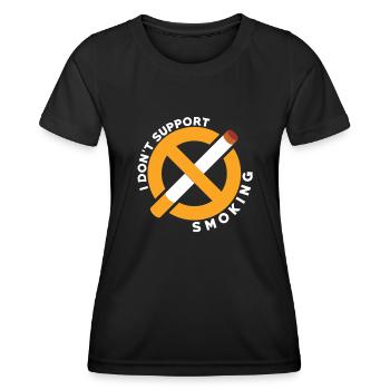 Against smoking Anti smoking - Women's Functional T-Shirt - black - Front - AI Model Female 172 light (172cm)