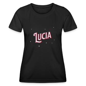 Lucia name personalized - Women's Functional T-Shirt - black - Front - AI Model Female 172 light (172cm)